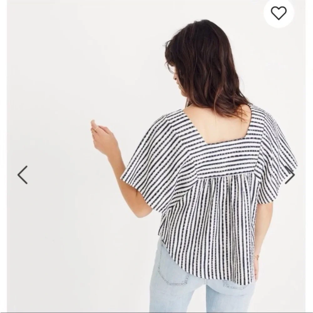 Madewell Texture & Thread Butterfly Top in Isley Stripe Top Size XS - Picture 3 of 13